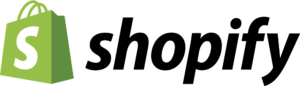 Shopify logo, e-commerce, black